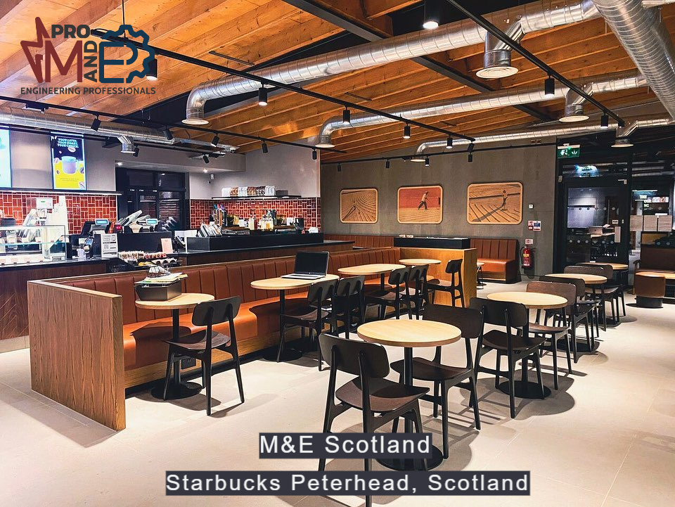Starbucks project in Peterhead, Scotland - M&E Pro